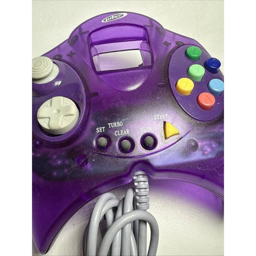 Intec Sega Dreamcast Shark Purple Advanced Controller Tested Working
